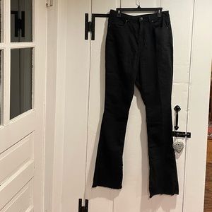 PrettyLittleThing Black Flare Jeans Size 12